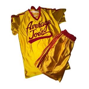 Dodgeball Average Joes Costume Yellow Polyester Shorts Jersey M